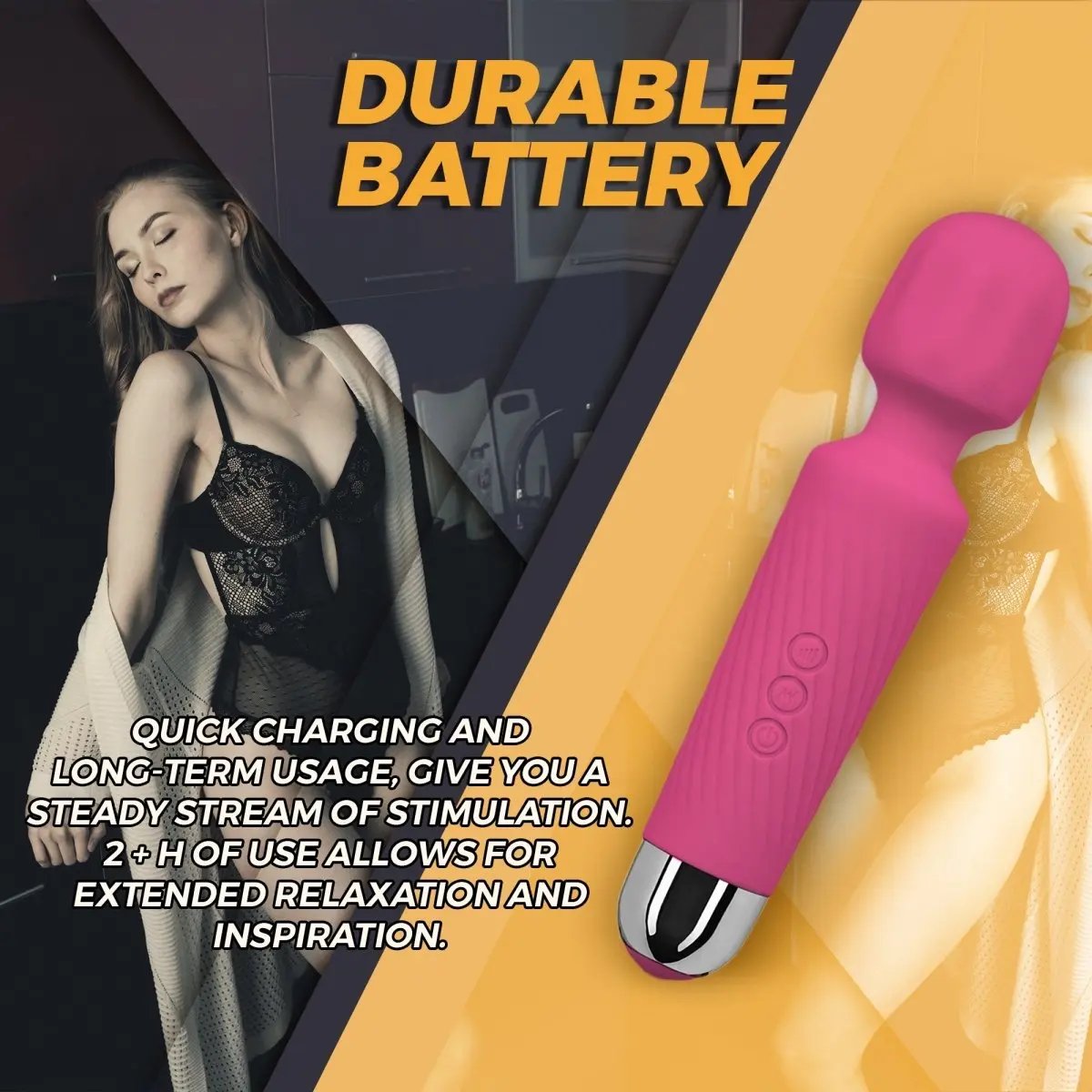 Love Salve Wand Massager - Silent Waterproof Design Ideal for Stress Relief - Love Salve